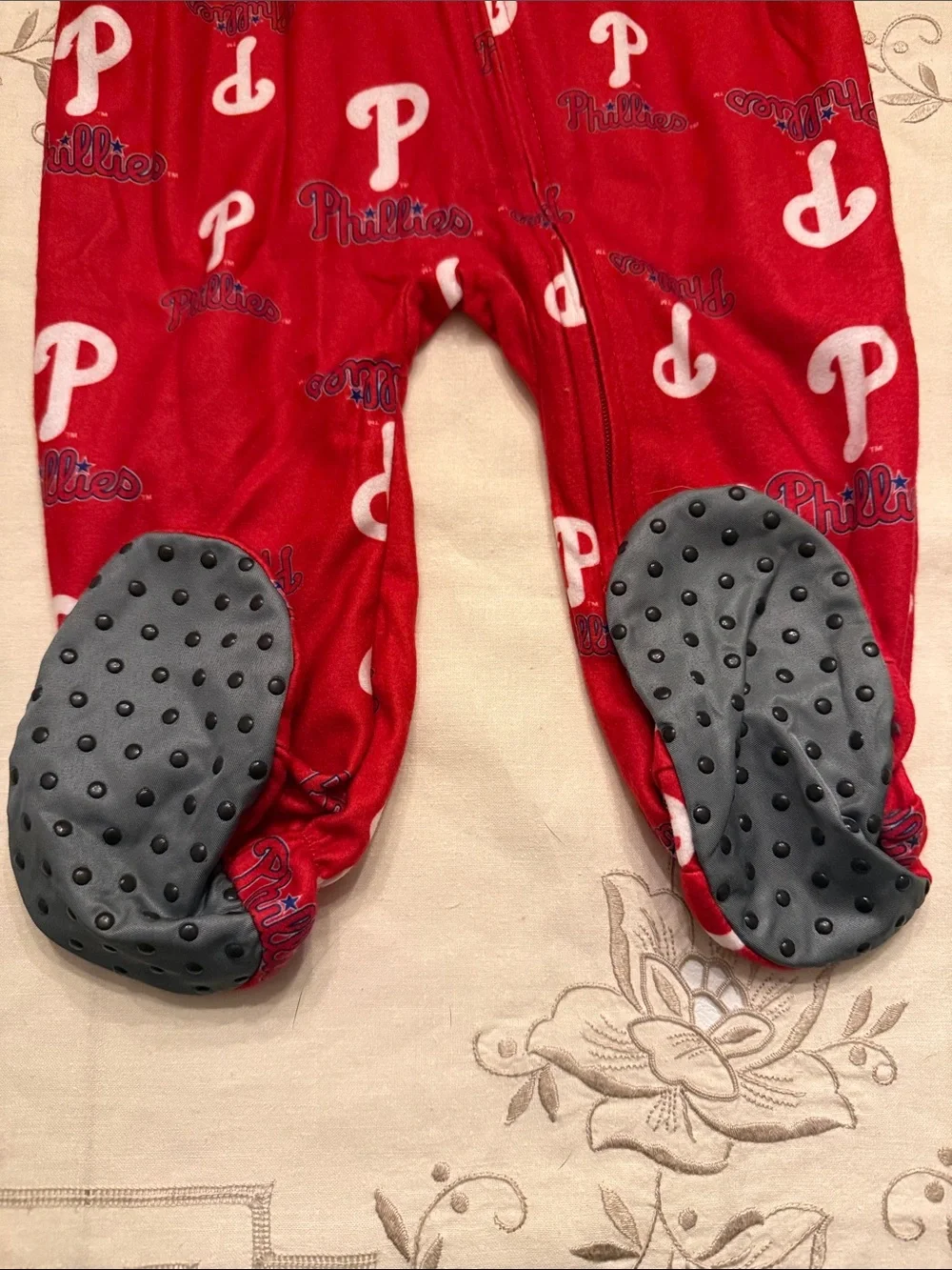 Genuine Merchandise Red Philadelphia Phillies Infant Footed One-Piece